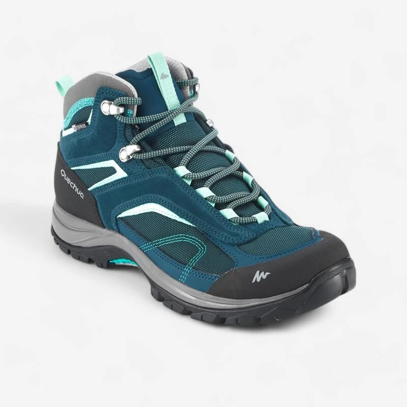 Botas De Montaña Y Trekking Impermeables Mujer Quechua MH100 Azul 3 Botas De Montaña Y Trekking Impermeables Mujer Quechua MH100 Azul