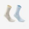 Calcetines Caminar Altos X2 Urban Walk Beis/azul Celeste -Mejor Ropa Tienda calcetines caminar altos x2 urban walk beisazul celeste