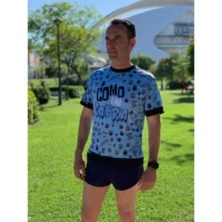 CAMISETA DE RUNNING #COMOUNACABRA Para HOMBRE - KAMUABU Color AZUL 110grs -Mejor Ropa Tienda camiseta de running comounacabra para hombre kamuabu color azul 110grs 3