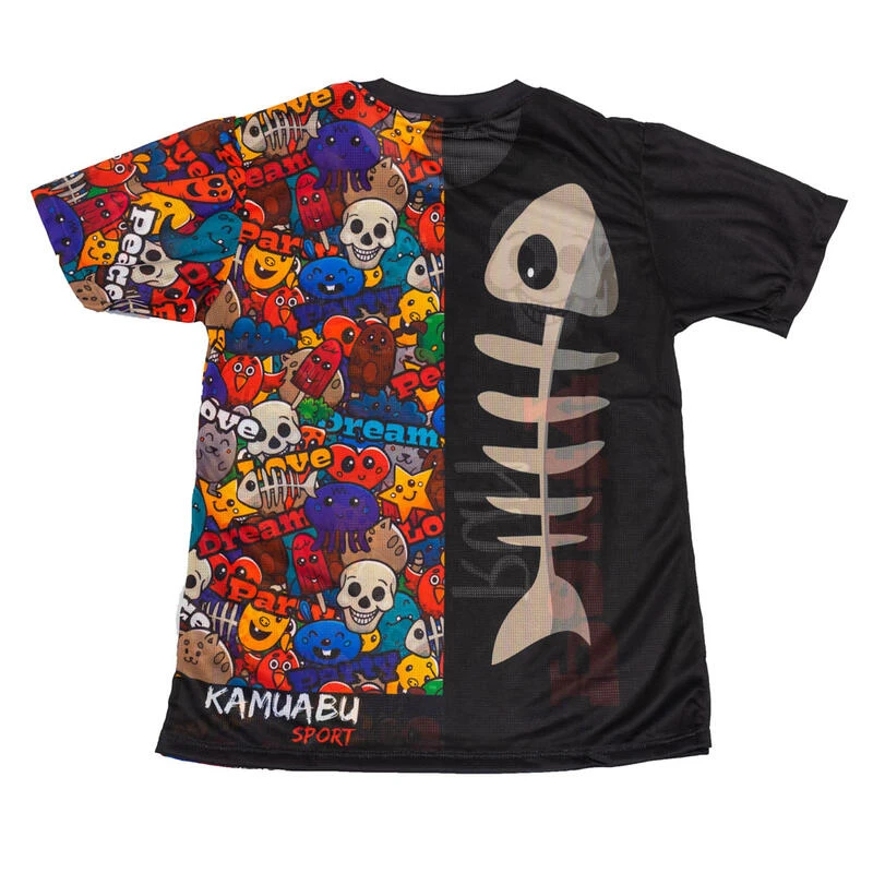 CAMISETA DE RUNNING #PARTYRUN Para HOMBRE - KAMUABU Color NEGRA 90grs 4 CAMISETA DE RUNNING #PARTYRUN Para HOMBRE - KAMUABU Color NEGRA 90grs - Imagen 2