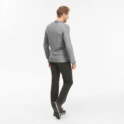 Mejor Ropa Tienda -Mejor Ropa Tienda camiseta montaa y trekking de manga larga hombre quechua mh550 gris 1