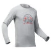 Quechua Camiseta NH100 ML Hombre - Gris Claro -Mejor Ropa Tienda camiseta nh100 ml hombre gris claro