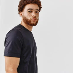 Kalenji Camiseta Running Manga Corta Transpirable Hombre Dry Negra -Mejor Ropa Tienda camiseta running manga corta transpirable hombre dry negra 3