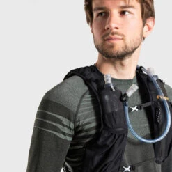 CAMISETA SIN COSTURAS CONFORT MANGA LARGA TRAIL RUNNING HOMBRE NEGRO CAQUI -Mejor Ropa Tienda camiseta sin costuras confort manga larga trail running hombre negro caqui 3