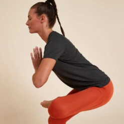 Camiseta Yoga Dinámico Mujer Negro Jaspeado Mangas Cortas 10 Camiseta Yoga Dinámico Mujer Negro Jaspeado Mangas Cortas -Mejor Ropa Tienda camiseta yoga dinamico mujer negro jaspeado mangas cortas 3