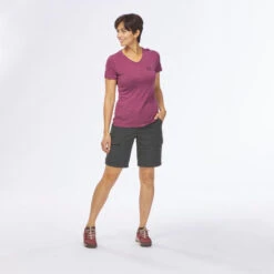 Pantalón Desmontable Montaña Y Trekking Algodón Mujer Forclaz Travel 100 -Mejor Ropa Tienda pantalon desmontable montaa y trekking algodon mujer forclaz travel 100 3