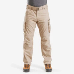 Pantalón Desmontable Montaña Y Trekking Cargo Hombre Travel 100 Caqui -Mejor Ropa Tienda pantalon desmontable montaa y trekking cargo hombre travel 100 beige